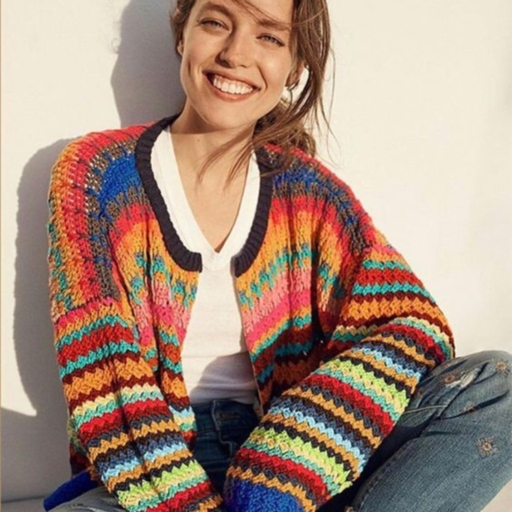Anthropologie Betty Knit Multicolor Cardigan